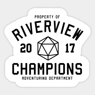 Riverview Champions Adventuring Dept. (Dark) Sticker